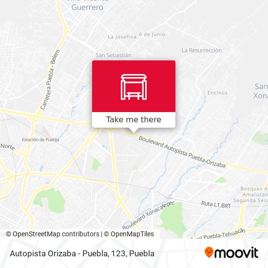 Autopista Orizaba - Puebla, 123 map
