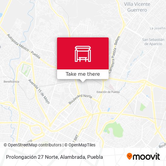 Prolongación 27 Norte, Alambrada map