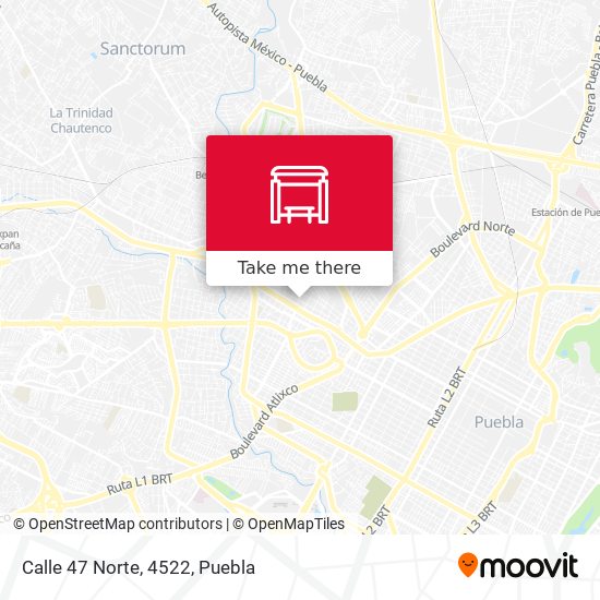 Mapa de Calle 47 Norte, 4522