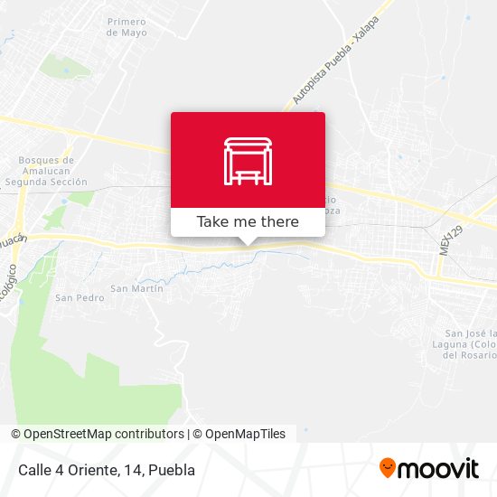 Mapa de Calle 4 Oriente, 14
