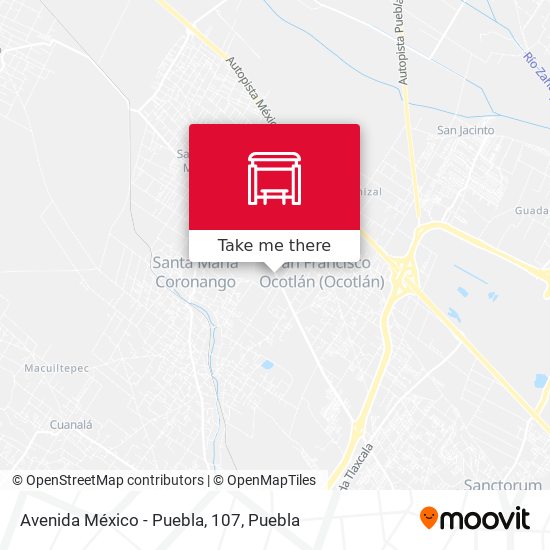 Mapa de Avenida México - Puebla, 107