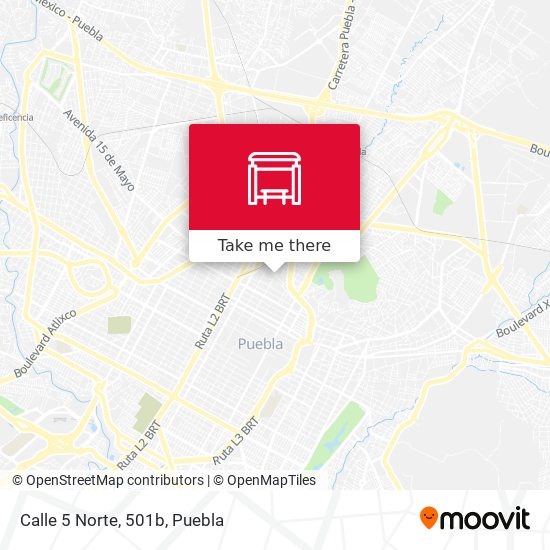Mapa de Calle 5 Norte, 501b