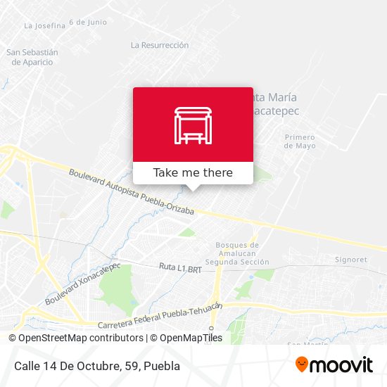 Mapa de Calle 14 De Octubre, 59