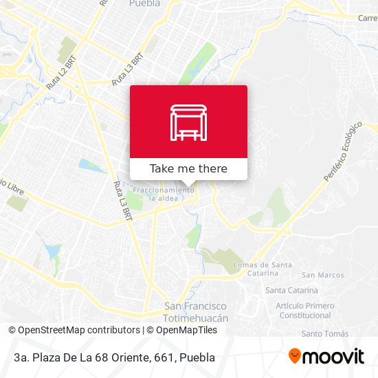 3a. Plaza De La 68 Oriente, 661 map