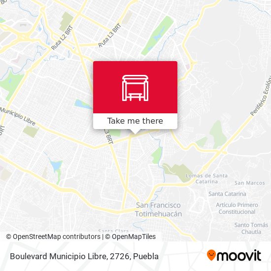 Boulevard Municipio Libre, 2726 map