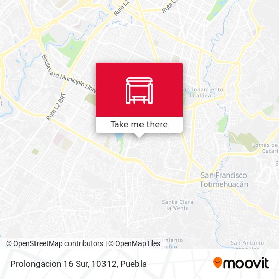 Mapa de Prolongacion 16 Sur, 10312