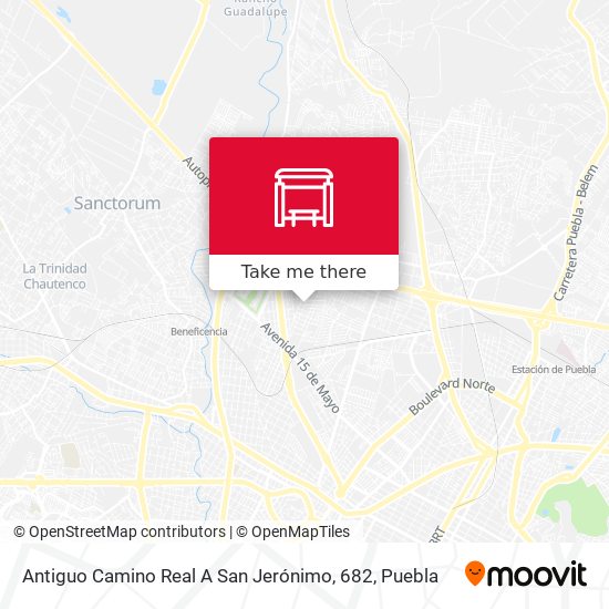 Mapa de Antiguo Camino Real A San Jerónimo, 682