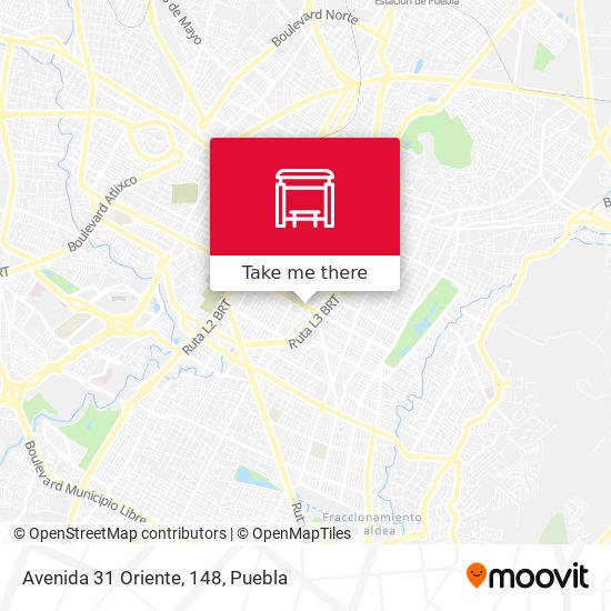 Mapa de Avenida 31 Oriente, 148