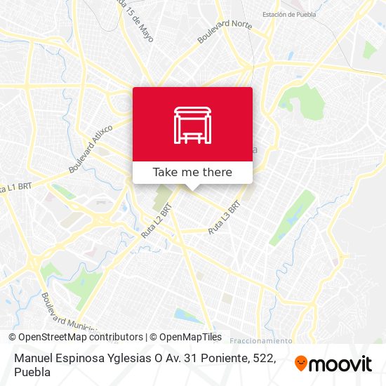 Mapa de Manuel Espinosa Yglesias O Av. 31 Poniente, 522