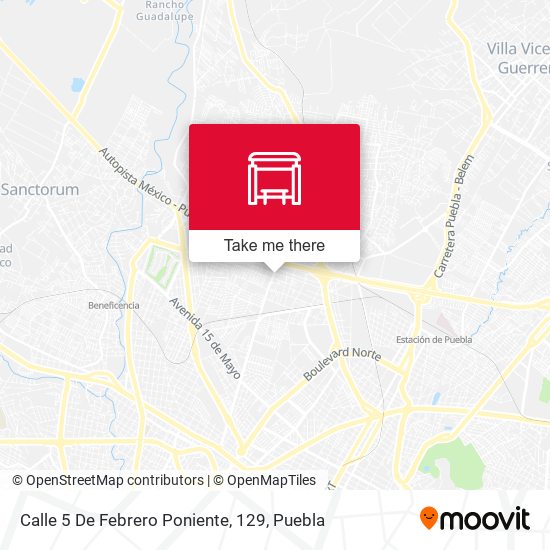 Calle 5 De Febrero Poniente, 129 map