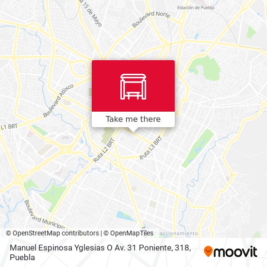 Mapa de Manuel Espinosa Yglesias O Av. 31 Poniente, 318