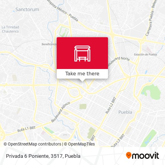 Privada 6 Poniente, 3517 map