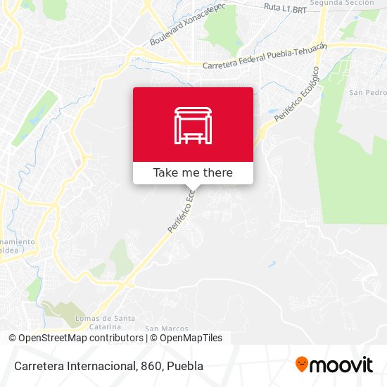 Carretera Internacional, 860 map
