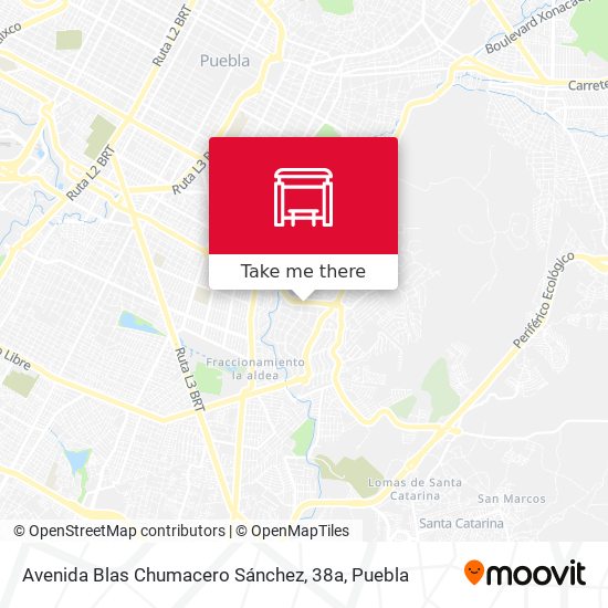 Avenida Blas Chumacero Sánchez, 38a map