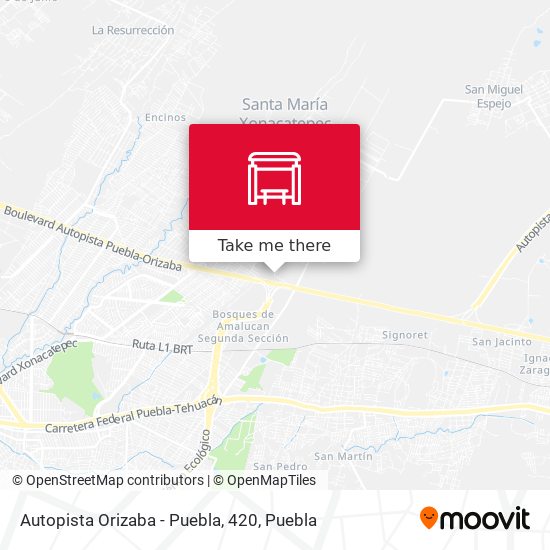 Autopista Orizaba - Puebla, 420 map