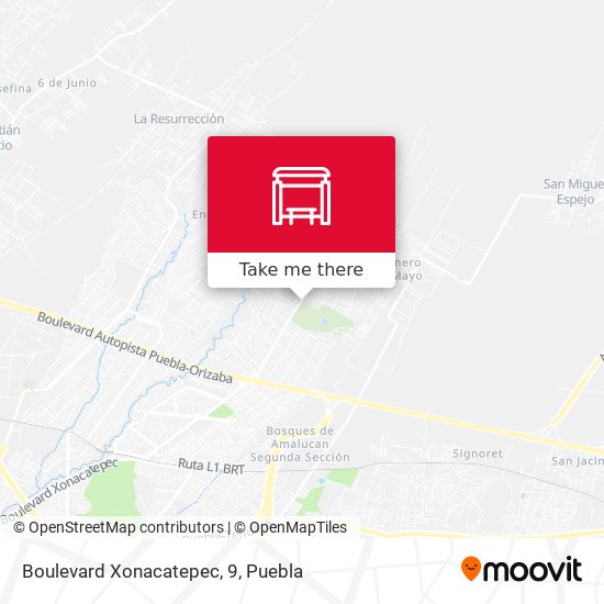 Mapa de Boulevard Xonacatepec, 9