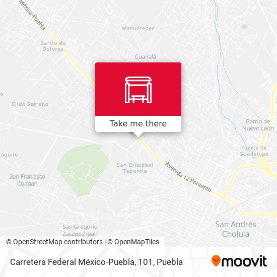 Carretera Federal México-Puebla, 101 map