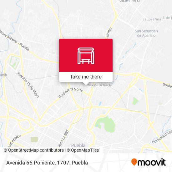 Avenida 66 Poniente, 1707 map