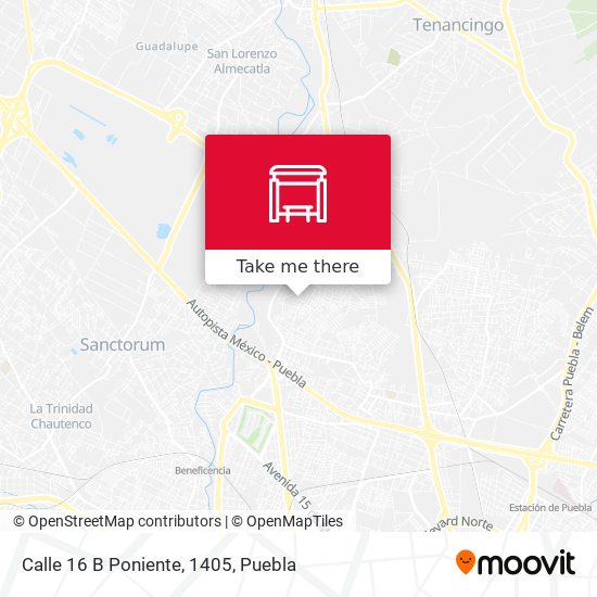 Mapa de Calle 16 B Poniente, 1405