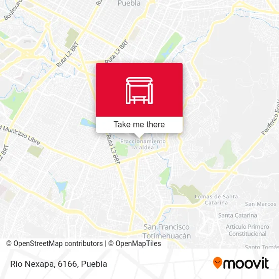Río Nexapa, 6166 map