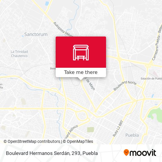 Boulevard Hermanos Serdán, 293 map