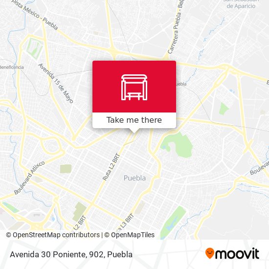 Mapa de Avenida 30 Poniente, 902