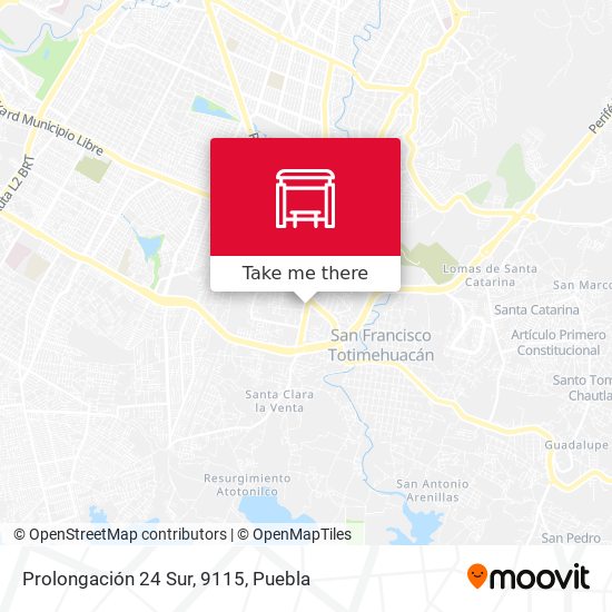 Prolongación 24 Sur, 9115 map