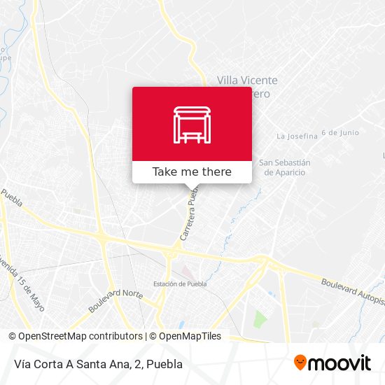 Vía Corta A Santa Ana, 2 map