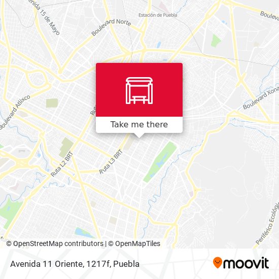 Mapa de Avenida 11 Oriente, 1217f