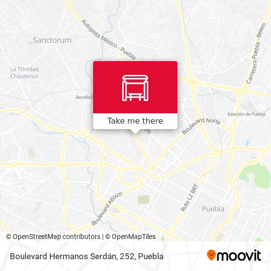 Boulevard Hermanos Serdán, 252 map