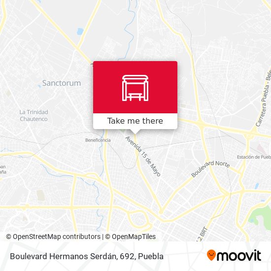 Boulevard Hermanos Serdán, 692 map