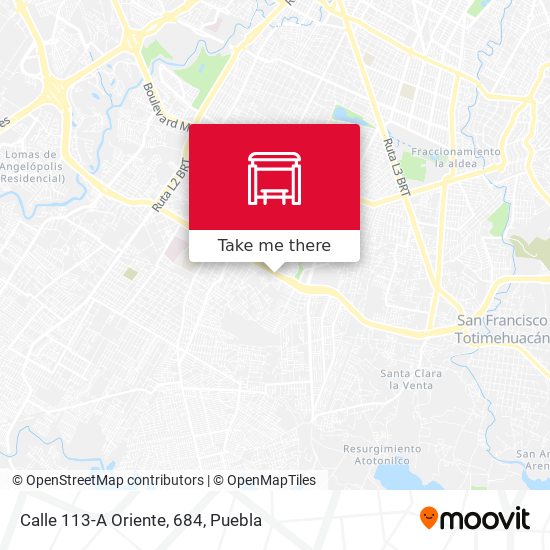 Mapa de Calle 113-A Oriente, 684
