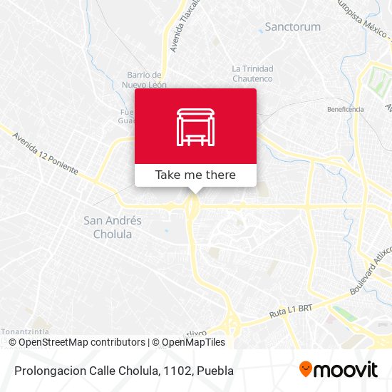 Prolongacion Calle Cholula, 1102 map