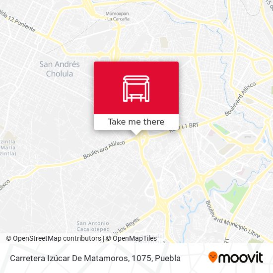 Carretera Izúcar De Matamoros, 1075 map