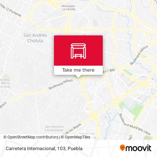 Carretera Internacional, 103 map