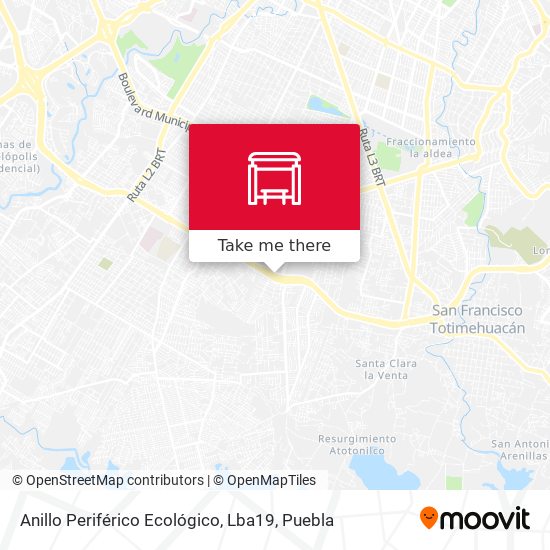 Anillo Periférico Ecológico, Lba19 map