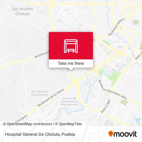 Hospital General De Cholula map