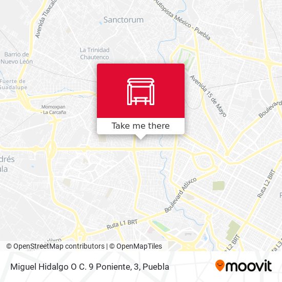 Miguel Hidalgo O C. 9 Poniente, 3 map