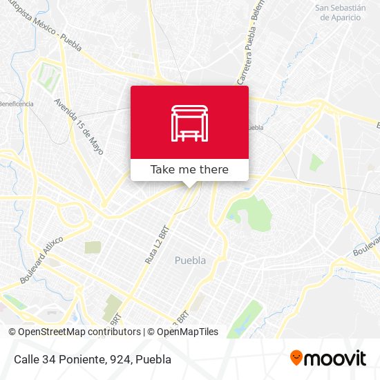 Calle 34 Poniente, 924 map