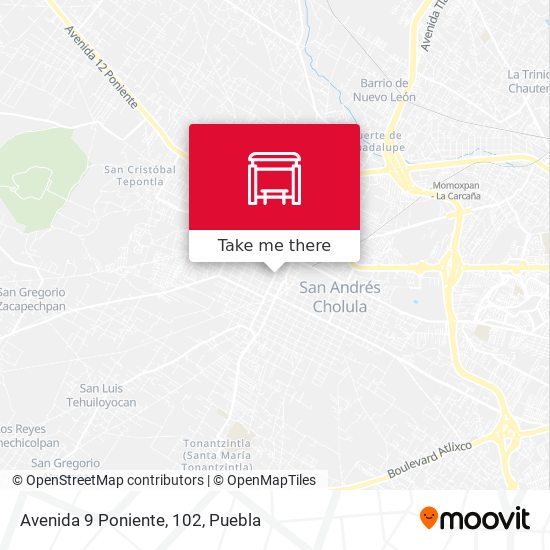 Mapa de Avenida 9 Poniente, 102