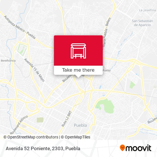 Avenida 52 Poniente, 2303 map
