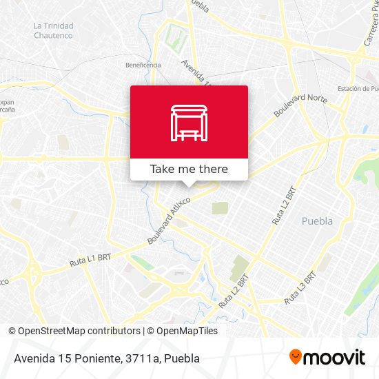 Mapa de Avenida 15 Poniente, 3711a