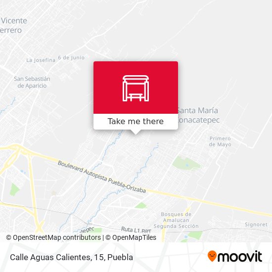 Mapa de Calle Aguas Calientes, 15