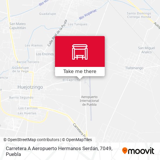 Mapa de Carretera A Aeropuerto Hermanos Serdán, 7049