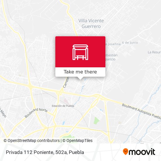 Privada 112 Poniente, 502a map