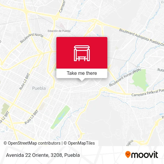 Avenida 22 Oriente, 3208 map