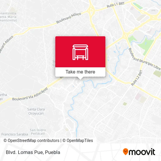 Blvd. Lomas Pue map