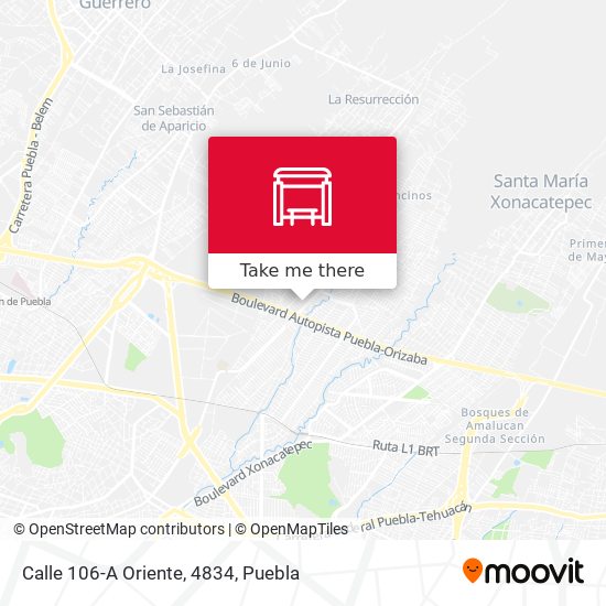 Calle 106-A Oriente, 4834 map