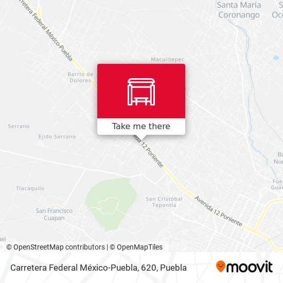 Carretera Federal México-Puebla, 620 map