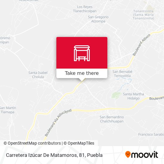 Mapa de Carretera Izúcar De Matamoros, 81
